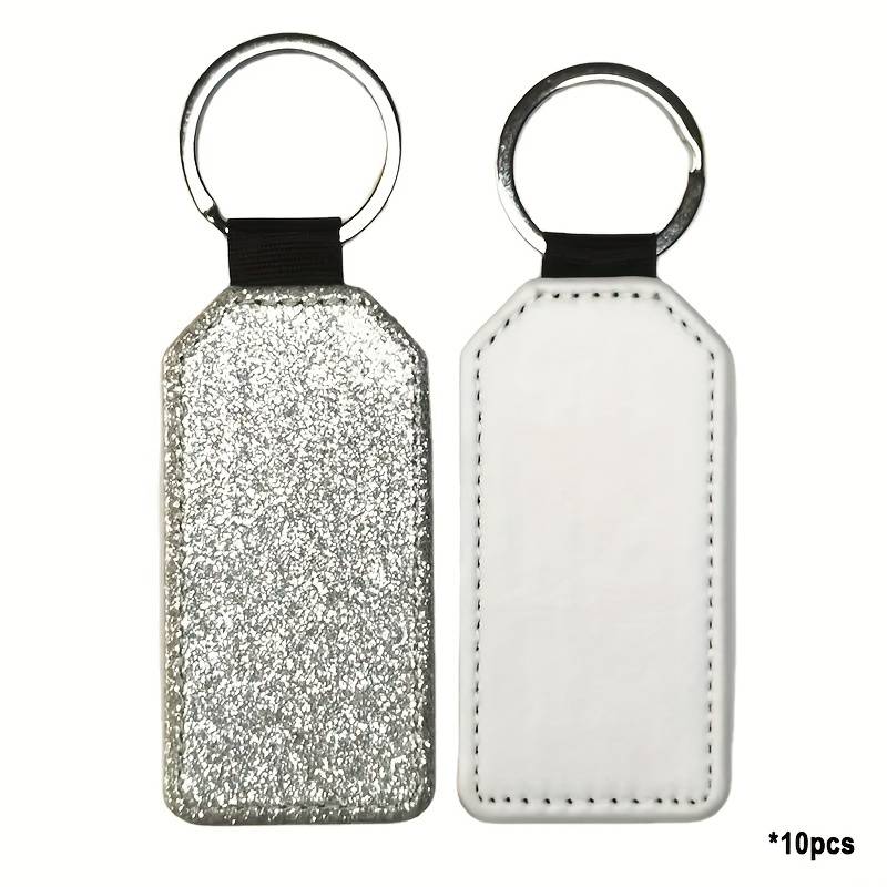 GREENO 2/10pcs, PU Sequins Design Keychain, Creative Bottle Shaped Key Chain Pendant, Bag Backpack Ornament,Temu